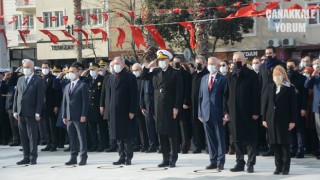 18 Mart Çanakkale Deniz Zaferi’nin 107'nci yılı törenleri çelenk sunumu ile başladı