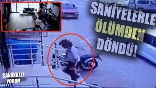 Ezine’de bir kadın, uçan çatının altında kalmaktan son anda kurtuldu