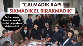 Başkan Makas: “Ramazan ayında çalmadık kapı, sıkmadık el bırakmadık”