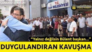 Bülent Öz’e coşkulu karşılama: “Yalnız değilsin Bülent başkan”