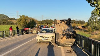 Çan’da zincirleme trafik kazası: 2 yaralı