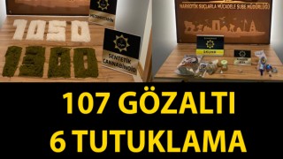 Çanakkale’de uyuşturucu operasyonları: 107 gözaltı, 6 tutuklama