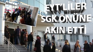 Çanakkale’de SGK önünde EYT kuyruğu oluştu