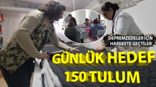 Çanakkale'de depremzedeler için uyku tulumu üretiliyor