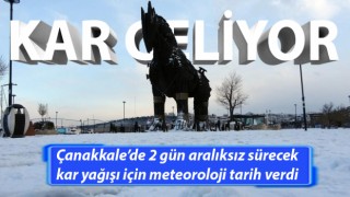 Çanakkale’ye kar göründü: 2 gün aralıksız sürecek