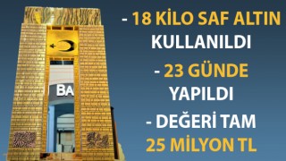 Çanakkale Zaferi için özel yapıldı: Saf altından 'Şehitler Anıtı’