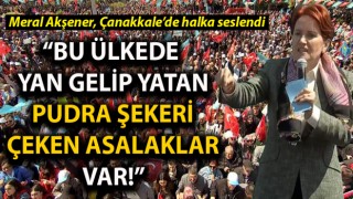 Meral Akşener, Çanakkale’den seslendi: “Bu ülkede yan gelip yatan, pudra şekeri çeken asalaklar var!”