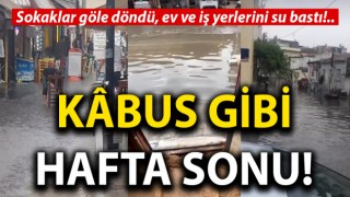 Çanakkale kuvvetli yağışa teslim oldu: Sokaklar göle döndü, ev ve iş yerlerini su bastı!