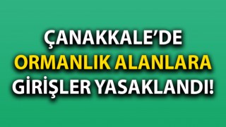 Çanakkale’de ormanlık alanlara girişler yasaklandı!