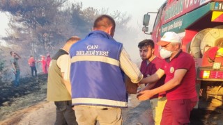 Çan Belediyesi, yangın bölgesi için seferber oldu