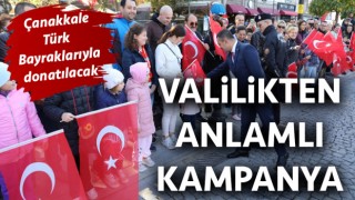 Çanakkale’de Cumhuriyetin 100’üncü yılına özel bayrak seferberliği