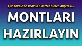 Çanakkale’de sıcaklık 6 derece birden düşecek!