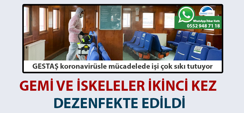 GESTAŞ koronavirüsle mücadelede işi çok sıkı tutuyor: Gemi ve iskeleler ikinci kez dezenfekte edildi